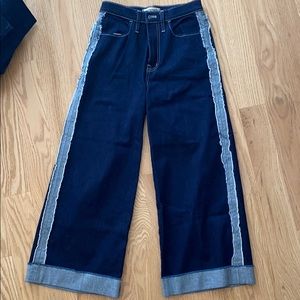 Madewell Rivet & thread cropped bell bottom jeans